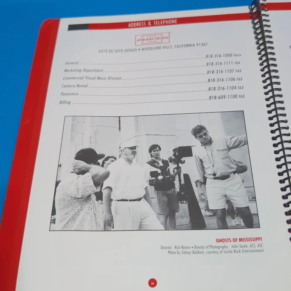Original 1997 Panavision Cameras Spiral Catalog Many Movie Stills